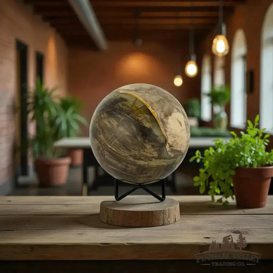 Reserve Petrified Wood Sphere 4.04" - Putnam Valley Trading Co.