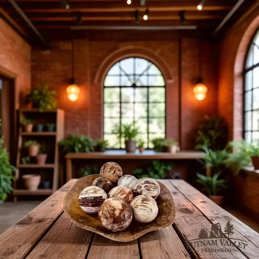 Reserve Petrified Wood Spheres - Putnam Valley Trading Co.
