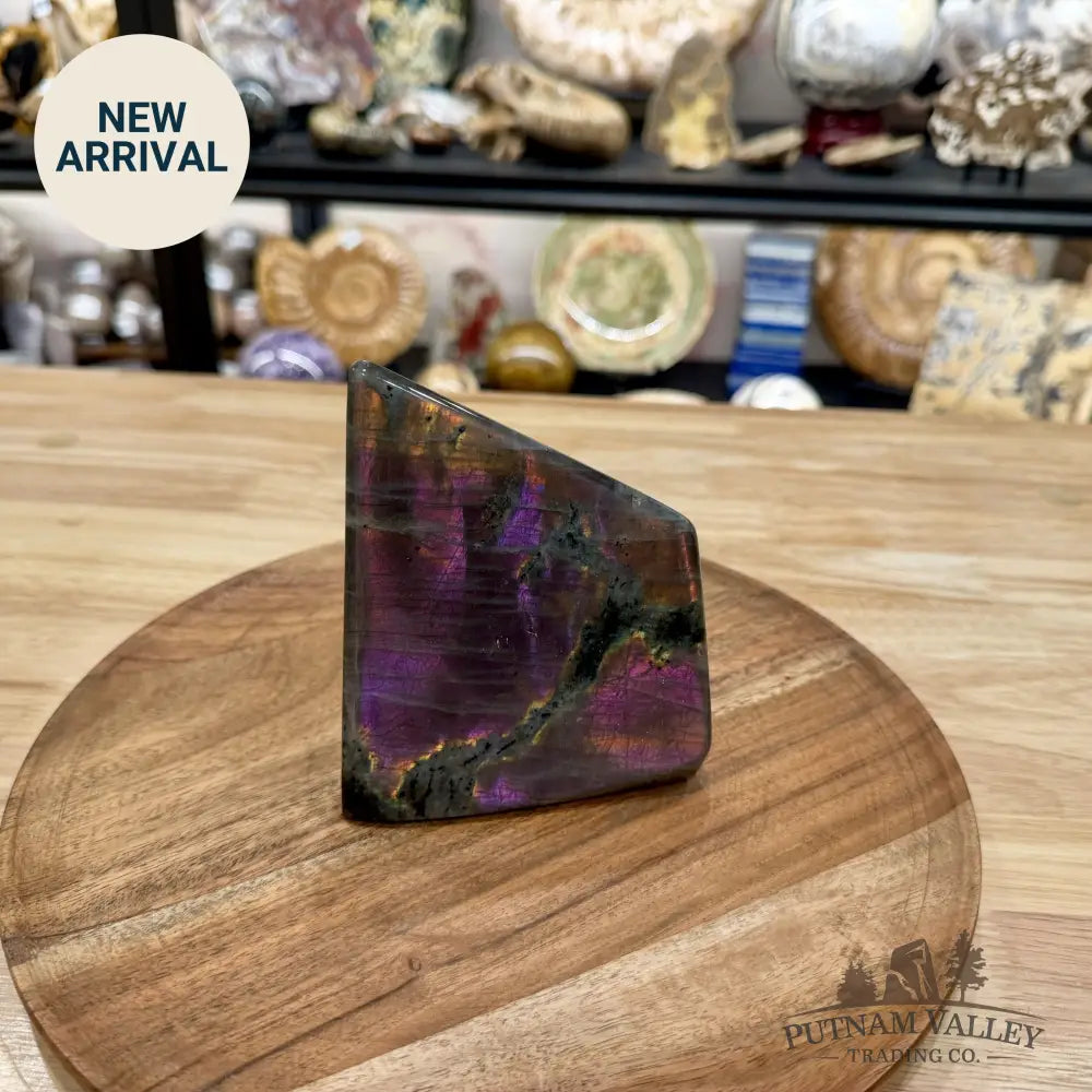 Reserve Purple Rainbow Labradorite Table Accent 5’’ - Free Standing Accent
