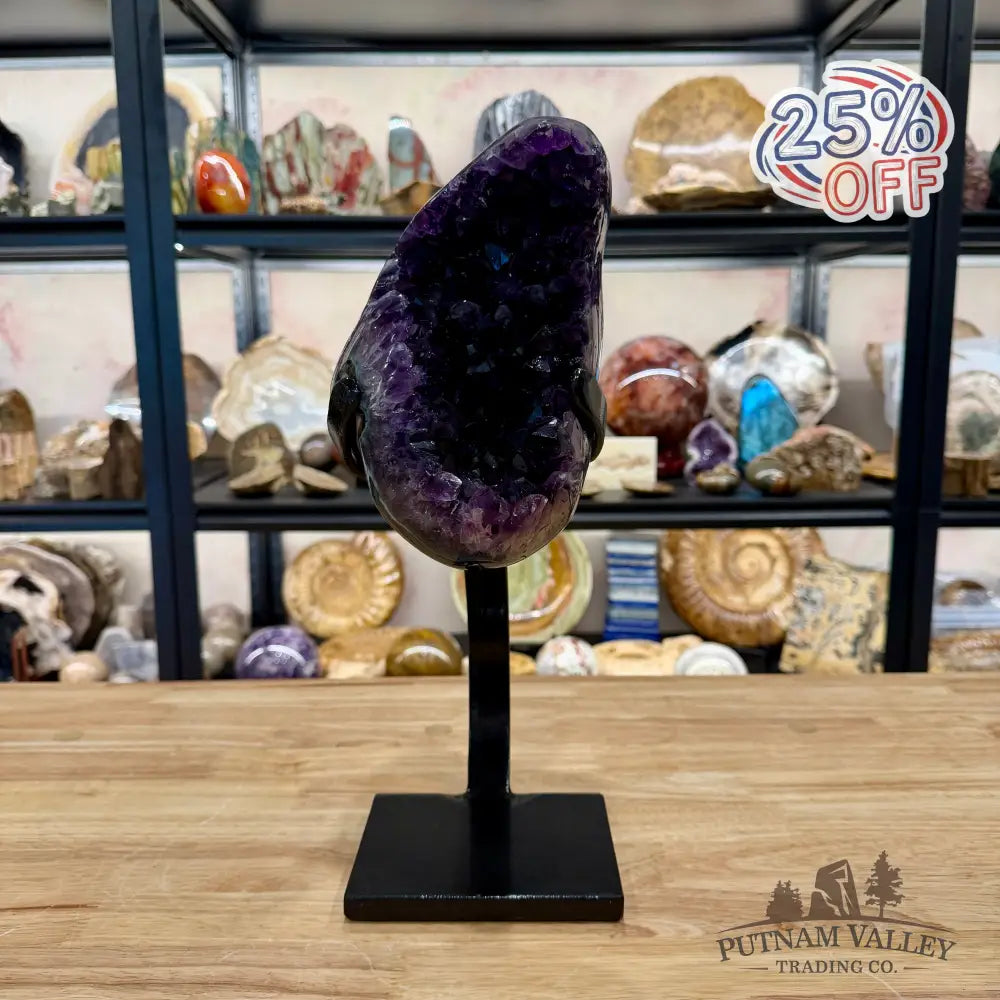 Amethyst Geode + Stand 14.5’’ - Accent