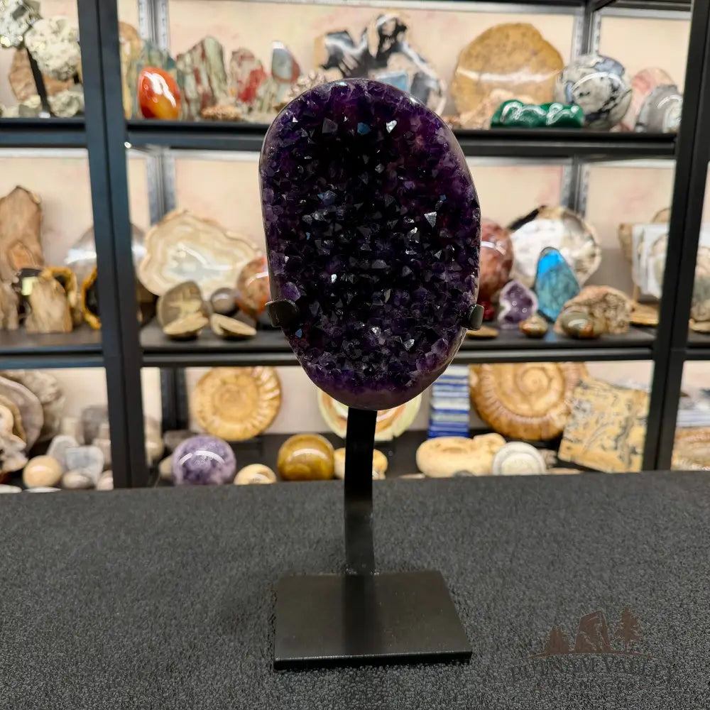 Reserve Uruguayan Amethyst Geode + Stand 14.5’’ - Accent