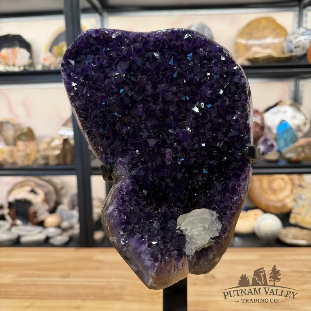 Amethyst Geode with Calcite + Stand 14.5’’ - Accent