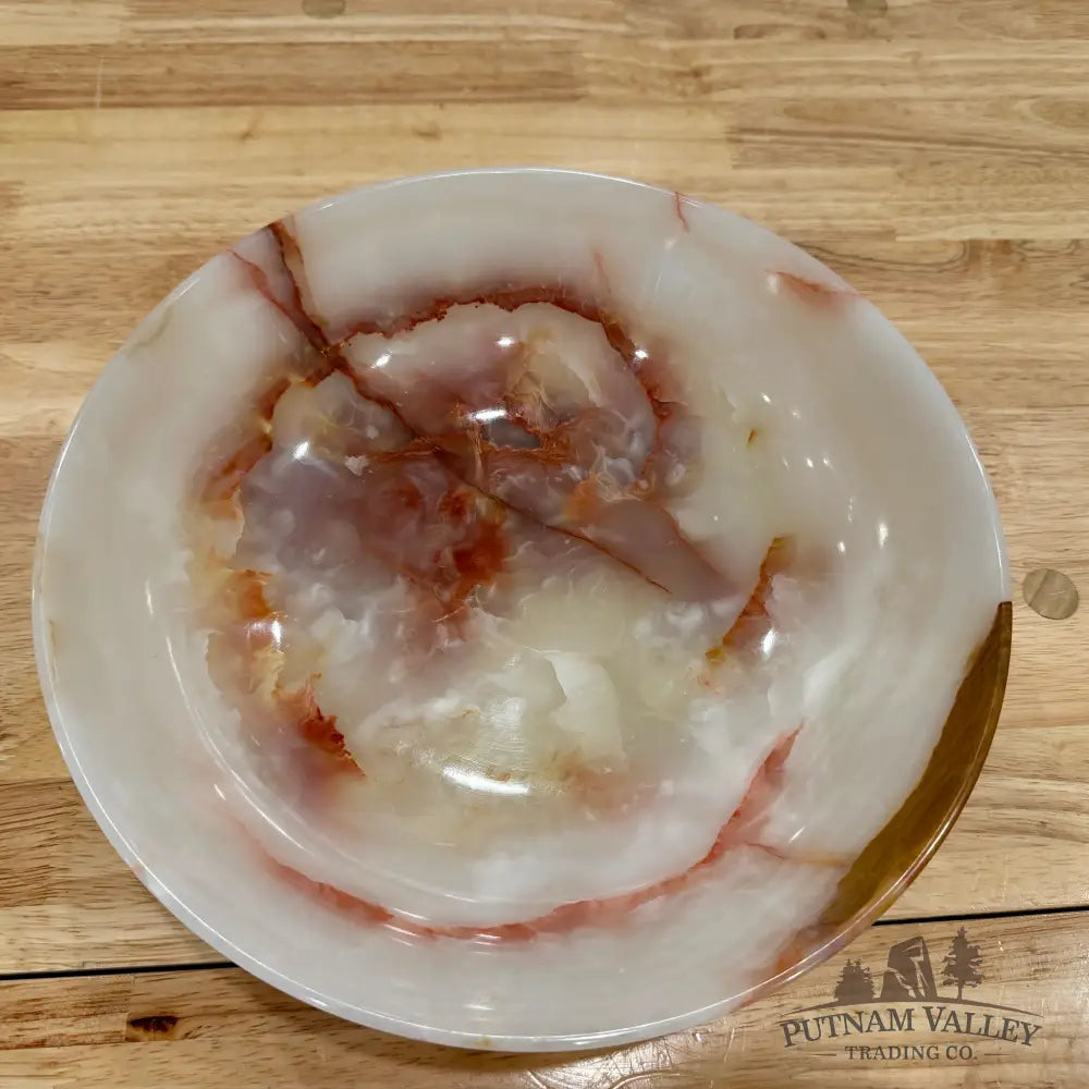 Reserve White Banded Calcite Bowl 10’’ - Bowl