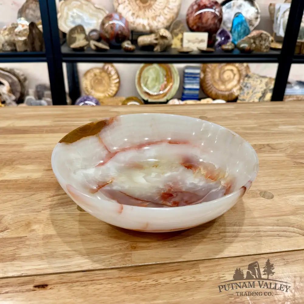 Reserve White Banded Calcite Bowl 10’’ - Bowl