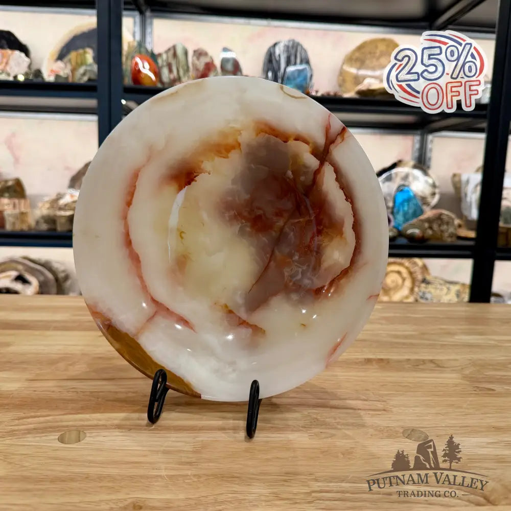 Reserve White Banded Calcite Bowl 10’’ - Bowl