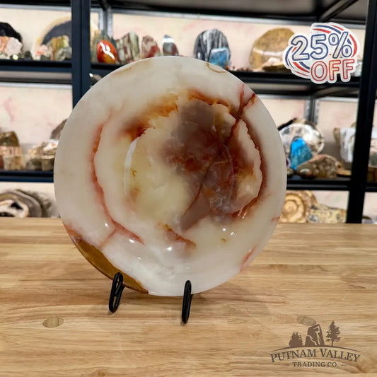 Reserve White Banded Calcite Bowl 10’’ - Bowl