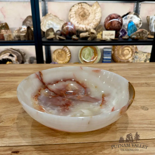 Reserve White Banded Calcite Bowl 10’’ - Bowl
