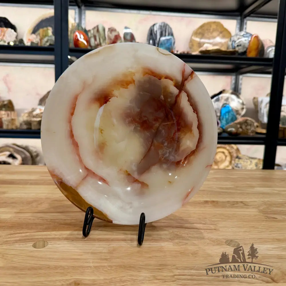 Reserve White Banded Calcite Bowl 10’’ - Bowl