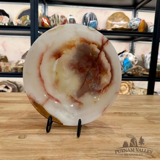 Reserve White Banded Calcite Bowl 10’’ - Bowl