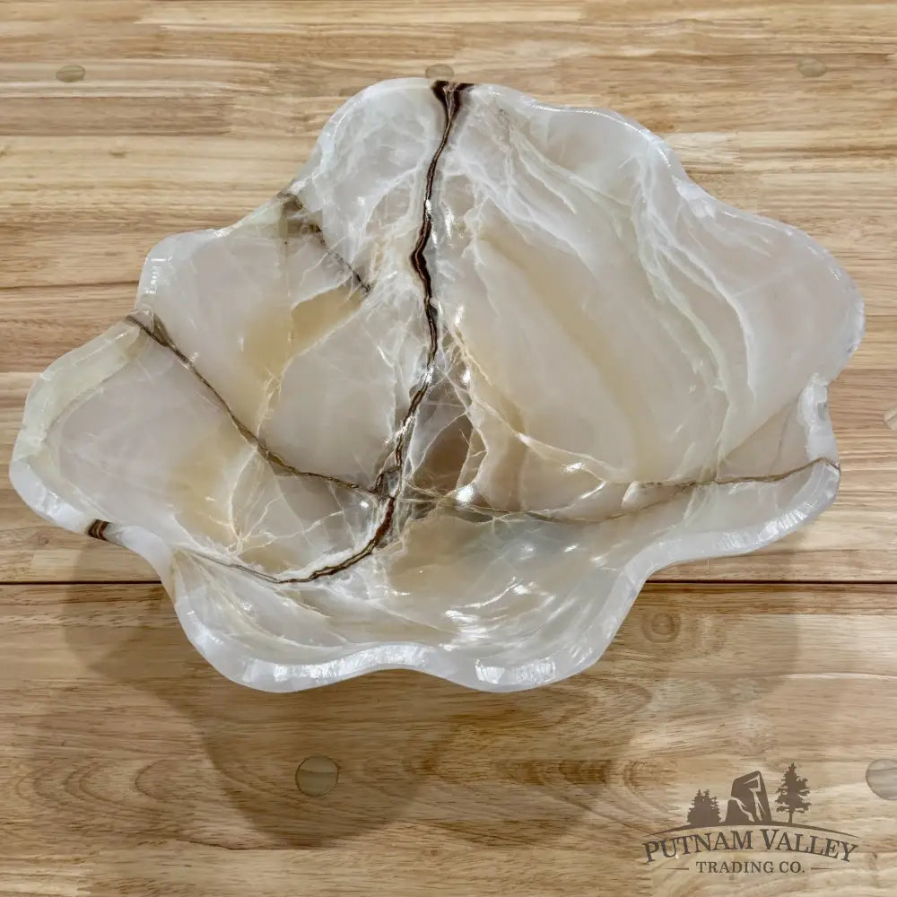 Reserve White Mexican Onyx Bowl 14.5’’ - Bowl