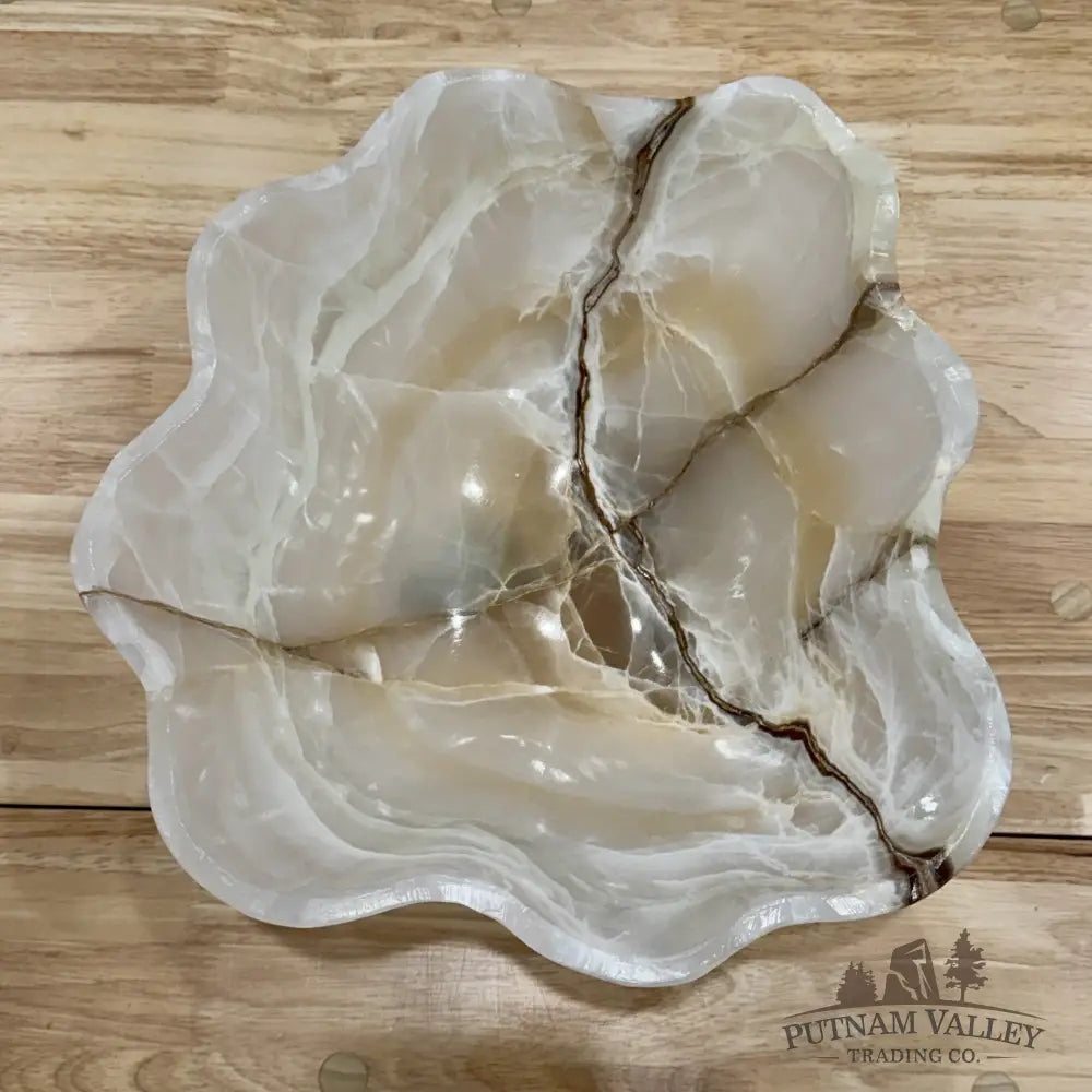 Reserve White Mexican Onyx Bowl 14.5’’ - Bowl
