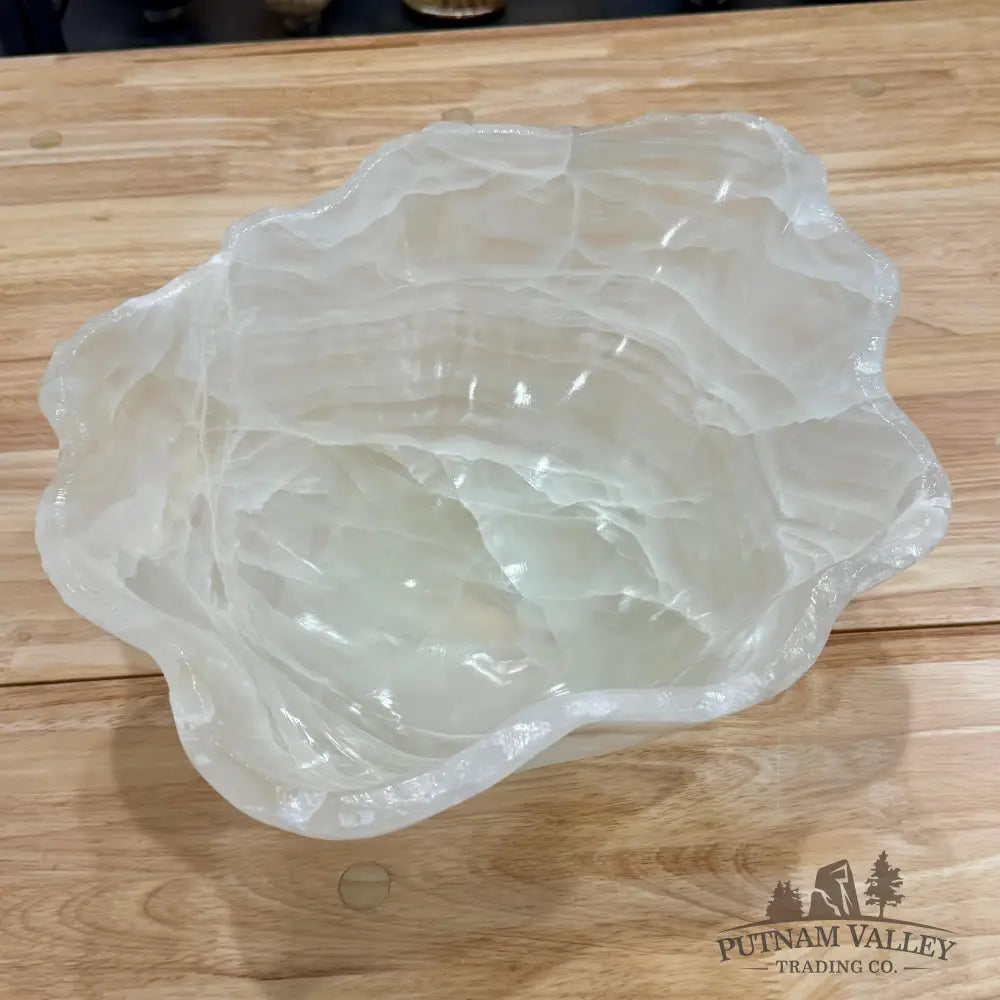 Reserve White Mexican Onyx Bowl 15’’ - Bowl
