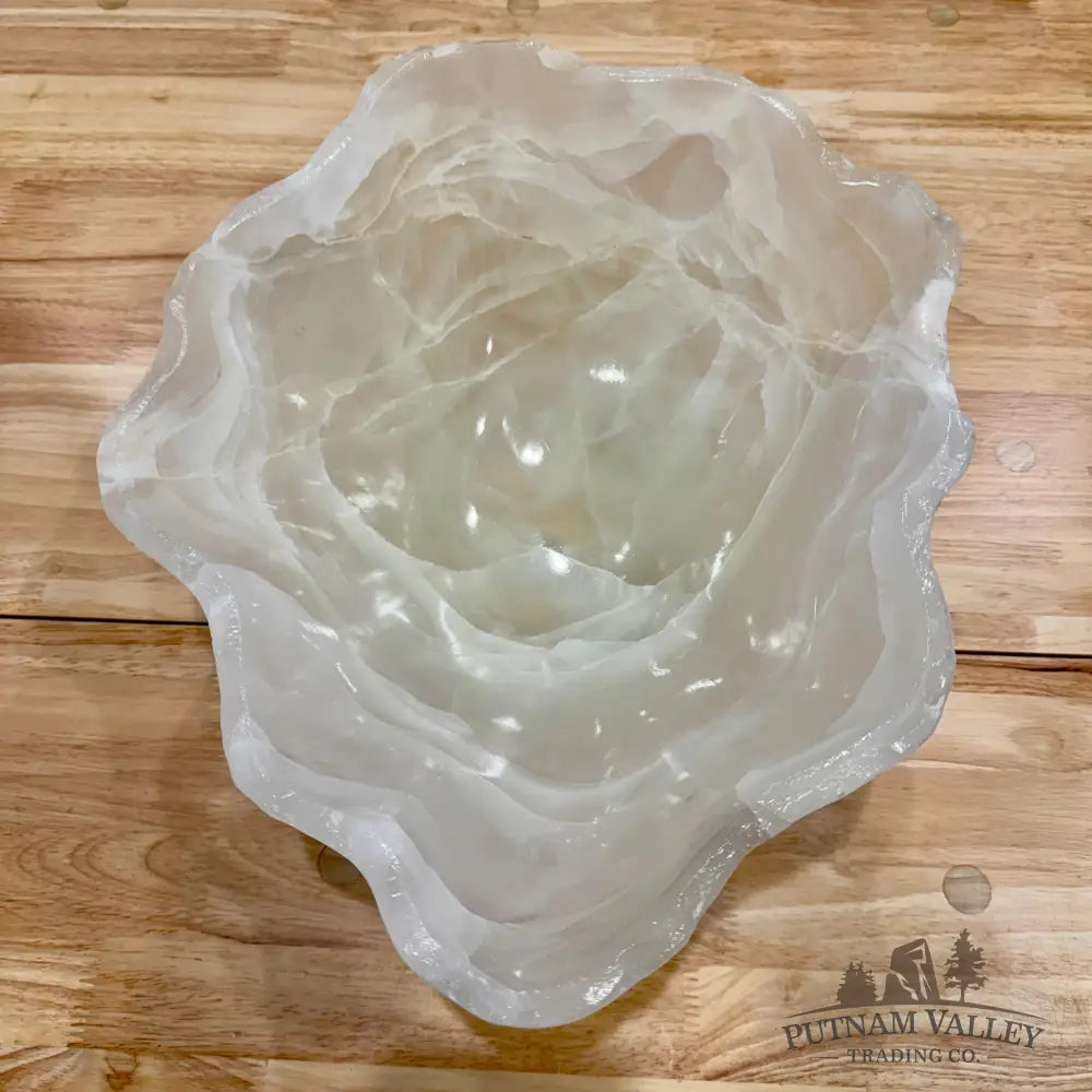 Reserve White Mexican Onyx Bowl 15’’ - Bowl