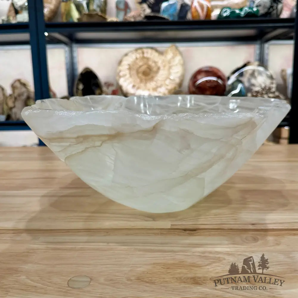 Reserve White Mexican Onyx Bowl 15’’ - Bowl