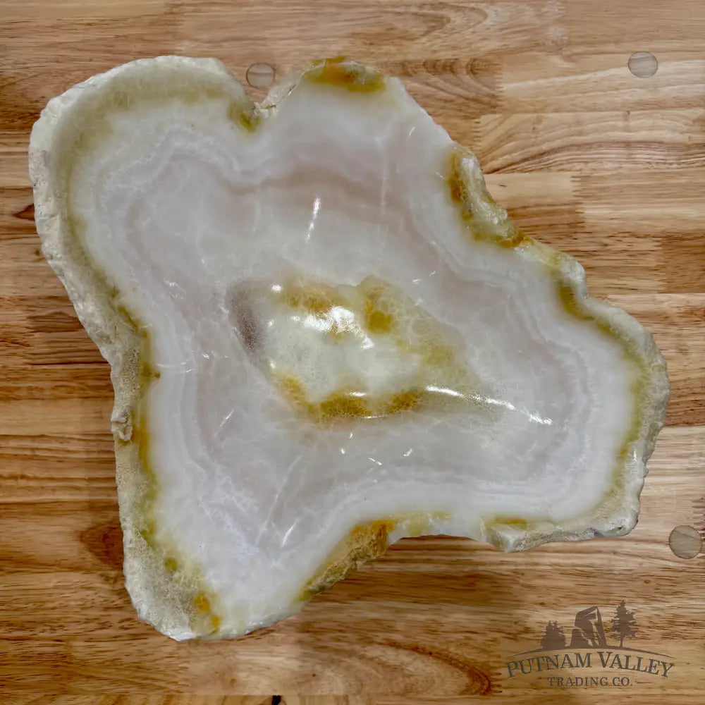 White Mexican Onyx Rustic Bowl 12.75’’ - Bowl