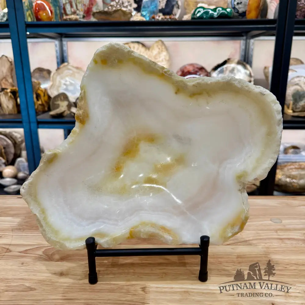 White Mexican Onyx Rustic Bowl 12.75’’ - Bowl