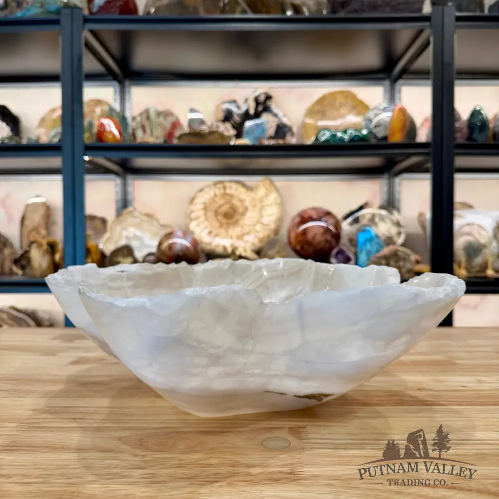 White Mexican Onyx Rustic Bowl 14’’ - Bowl