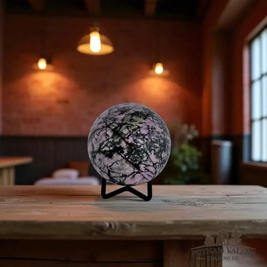 Rhodonite Sphere 2.65" - Putnam Valley Trading Co.