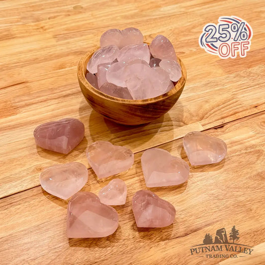 Rose Quartz Hearts Heart