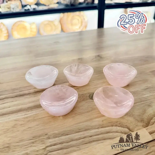 Rose Quartz Mini Bowls - Putnam Valley Trading Co.