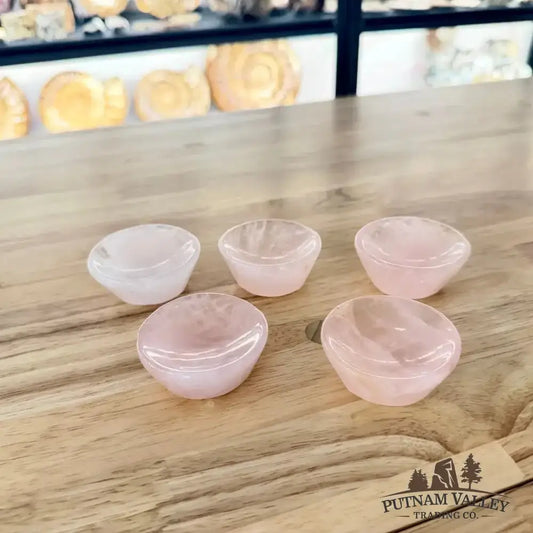 Rose Quartz Mini Bowls - Putnam Valley Trading Co.