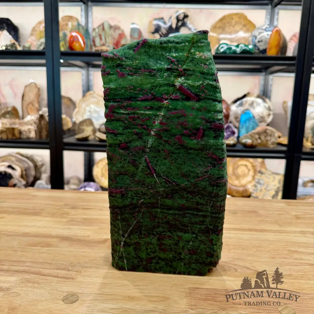 Ruby in Zoisite Statement Tower 12.5’’ | UV Reactive - Free Standing Accent