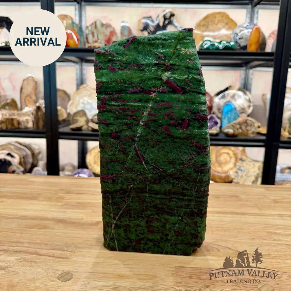 Ruby in Zoisite Statement Tower 12.5’’ | UV Reactive - Free Standing Accent