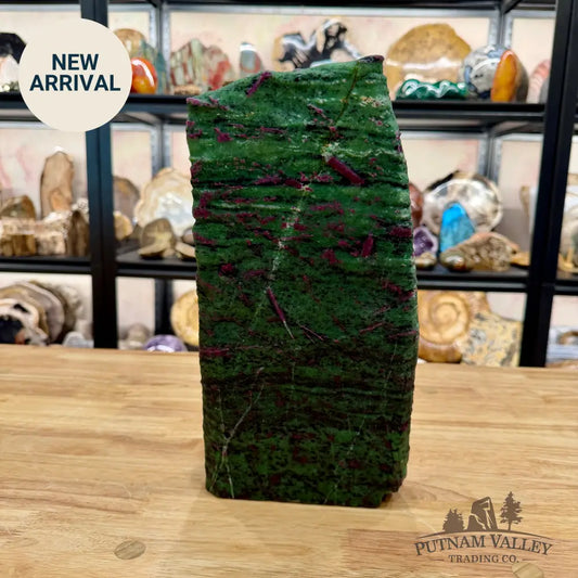 Ruby in Zoisite Statement Tower 12.5’’ | UV Reactive - Free Standing Accent