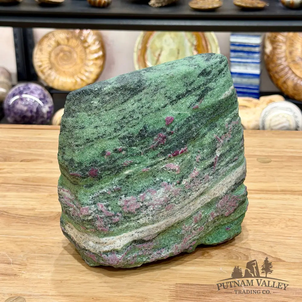 Ruby in Zoisite Tower 7.4’’| UV Reactive - Free Standing Accent