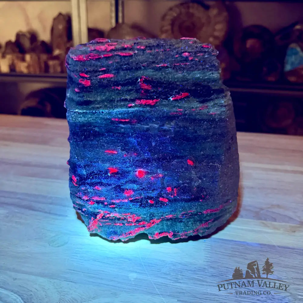 Ruby in Zoisite Tower 7.6’’| UV Reactive - Free Standing Accent