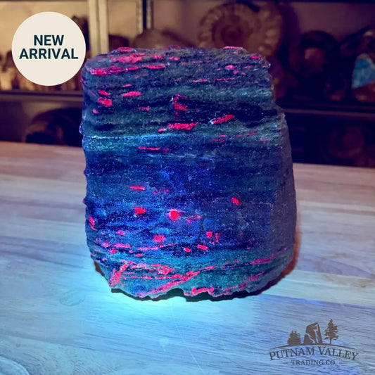 Ruby in Zoisite Tower 7.6’’| UV Reactive - Free Standing Accent