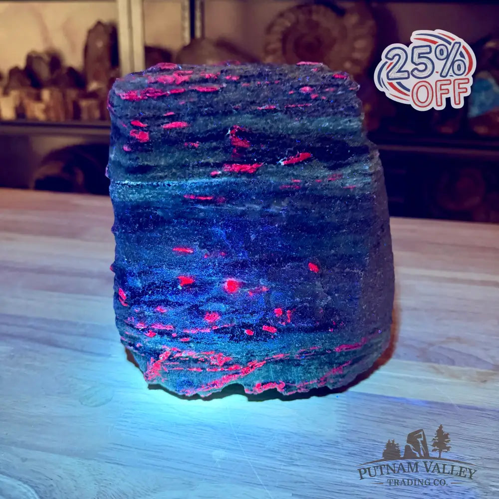 Ruby in Zoisite Tower 7.6’’| UV Reactive - Free Standing Accent
