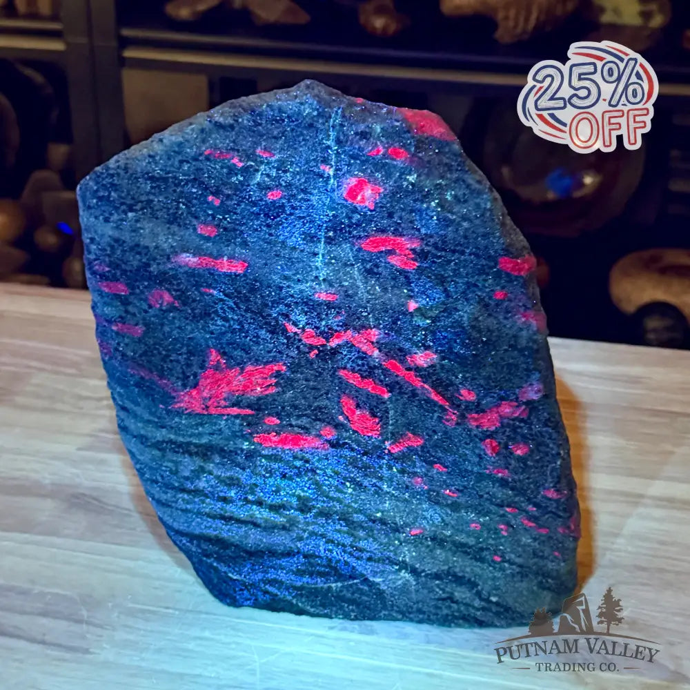 Ruby in Zoisite Tower 9.5’’| UV Reactive - Free Standing Accent