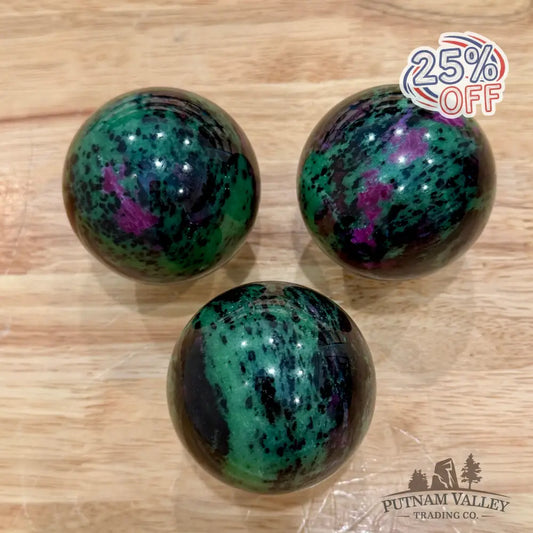 Ruby Zoisite Spheres - Sphere