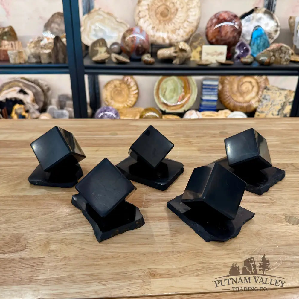 Shungite Standing Cube + Slab - Accent