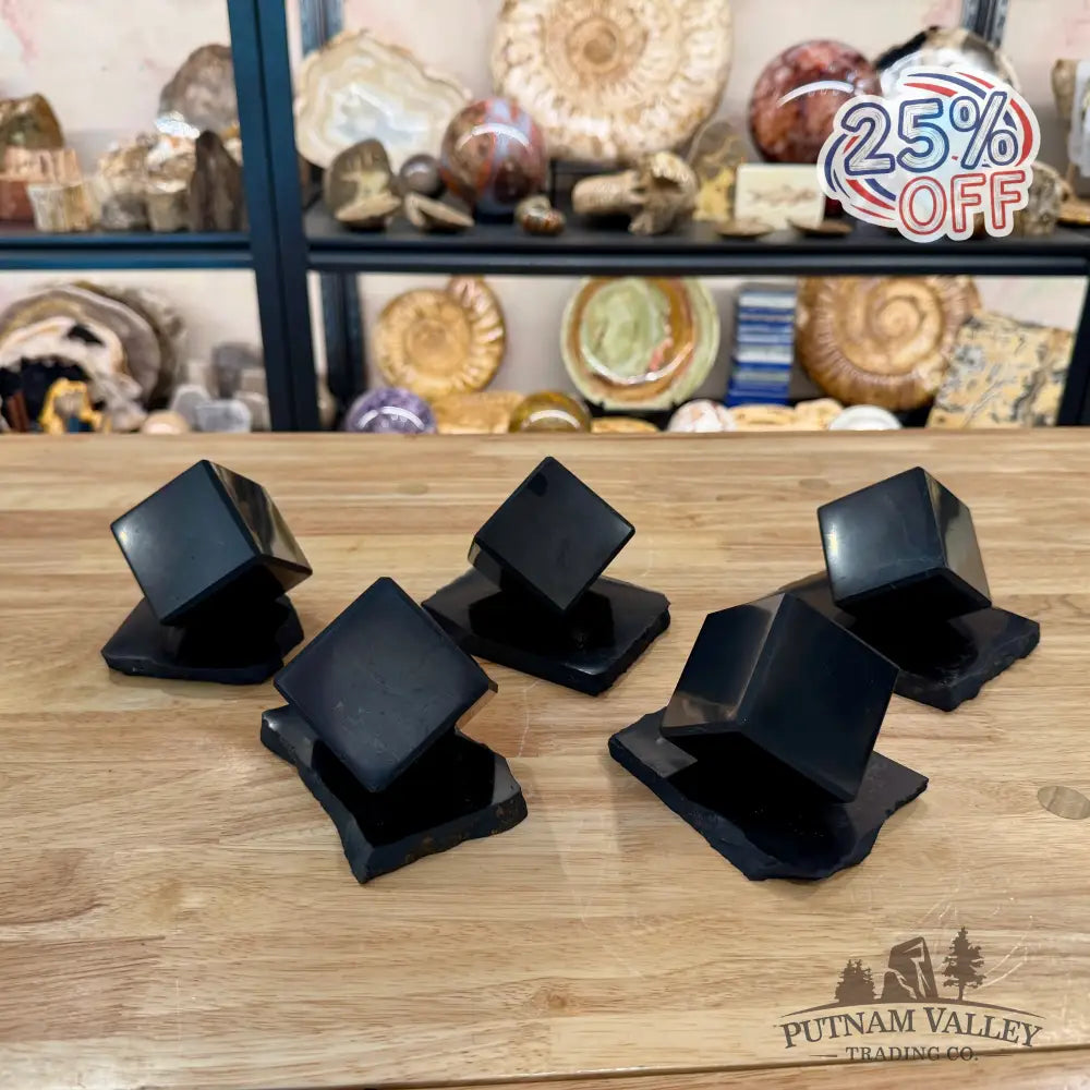 Shungite Standing Cube + Slab - Accent