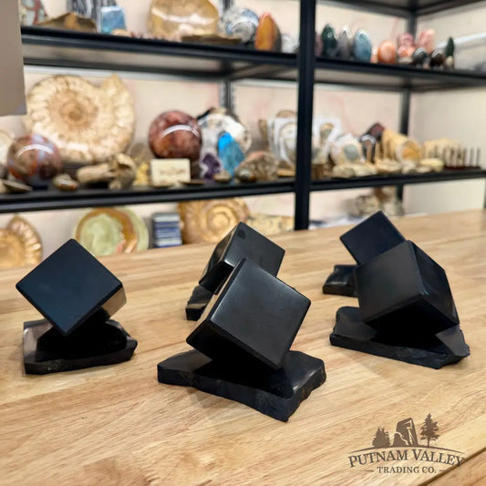 Shungite Standing Cube + Slab - Accent