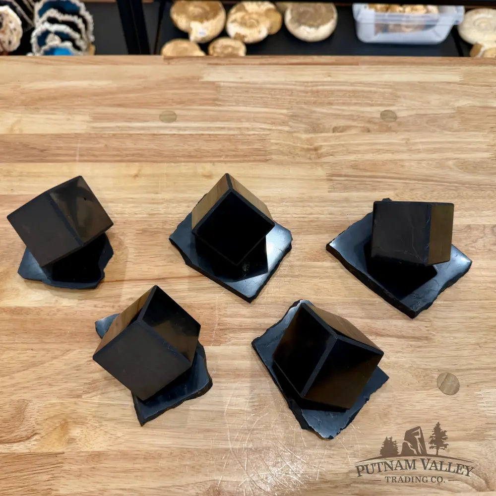 Shungite Standing Cube + Slab - Accent