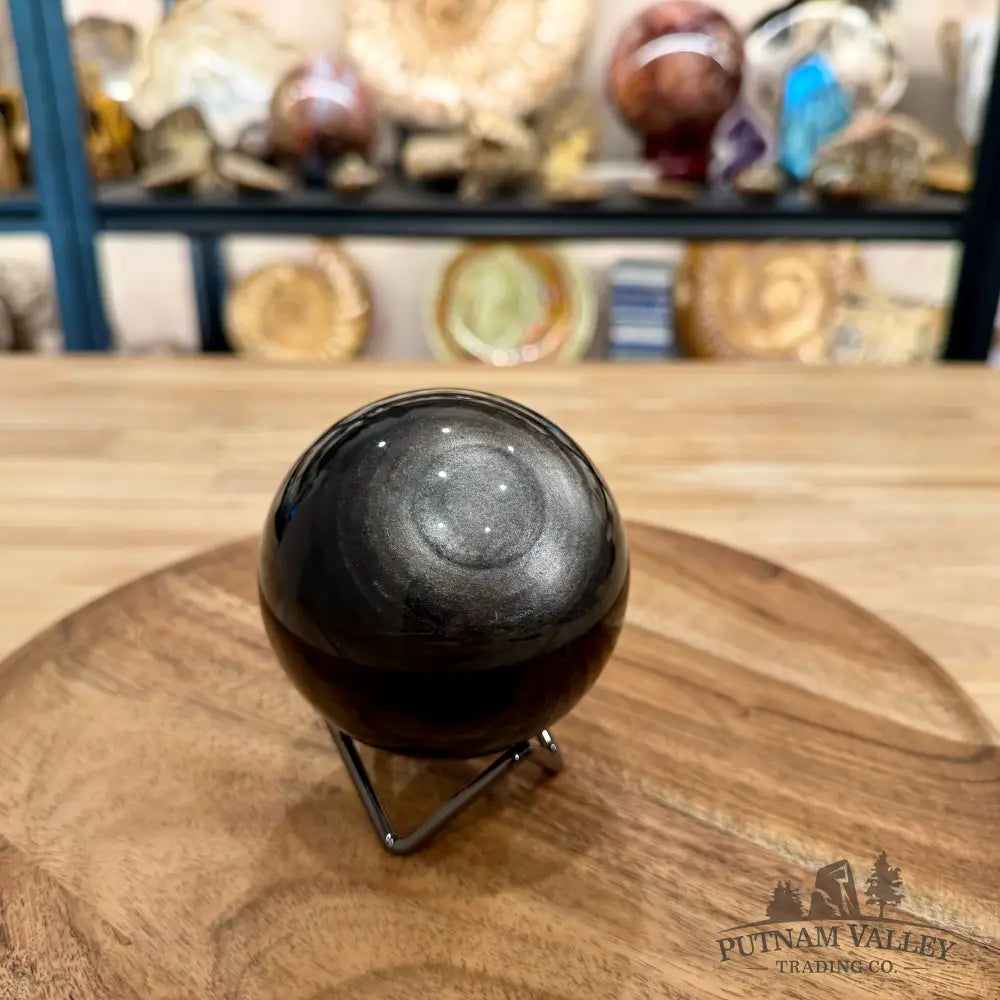 Silver Sheen Obsidian Sphere 3.3’’ - Sphere