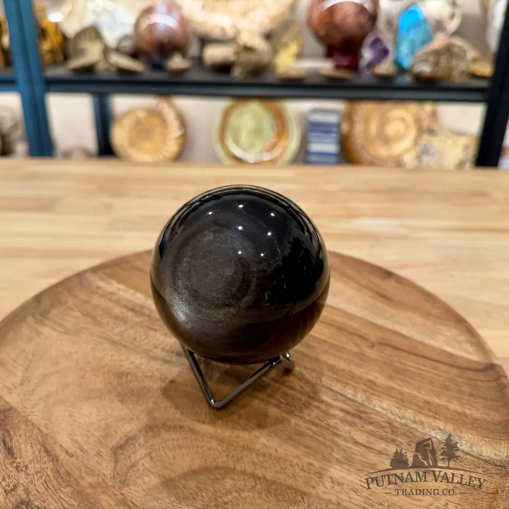Silver Sheen Obsidian Sphere 3.3’’ - Sphere