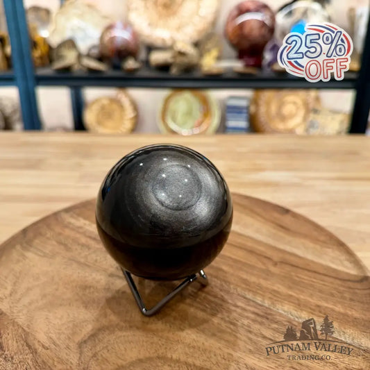 Silver Sheen Obsidian Sphere 3.3’’ - Sphere
