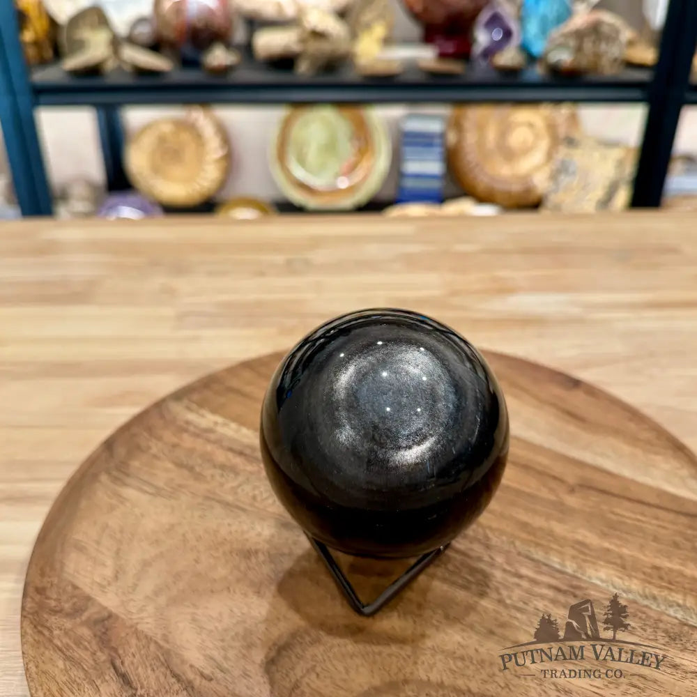 Silver Sheen Obsidian Sphere 3.3’’ - Sphere
