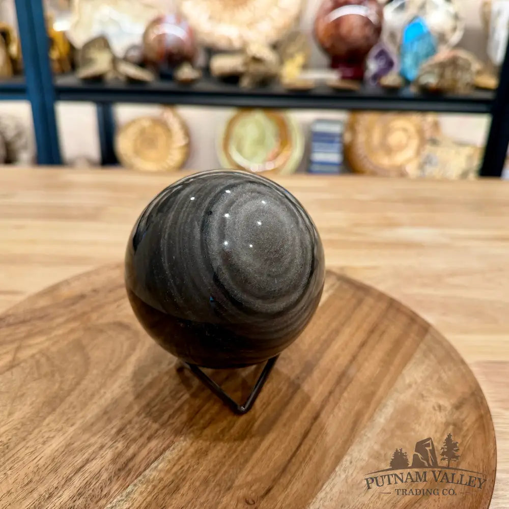 Silver Sheen Obsidian Sphere 3.72’’ - Sphere