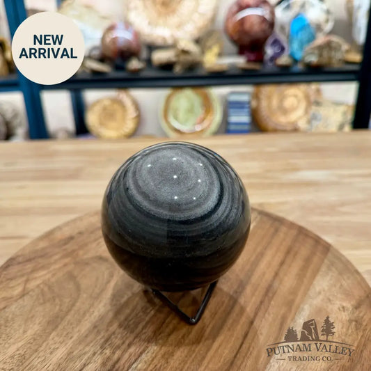 Silver Sheen Obsidian Sphere 3.72’’ - Sphere