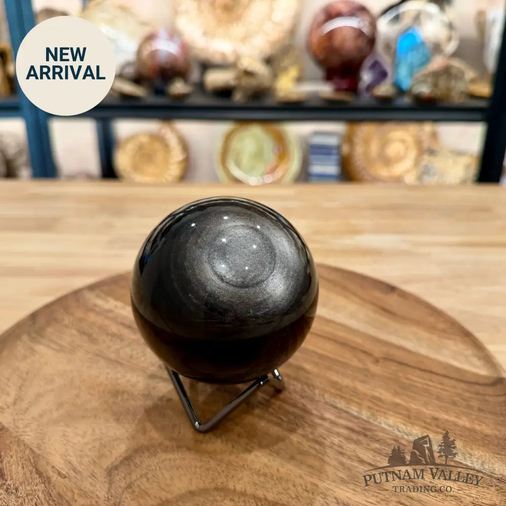 Silver Sheen Obsidian Sphere 3.3’’ - Sphere