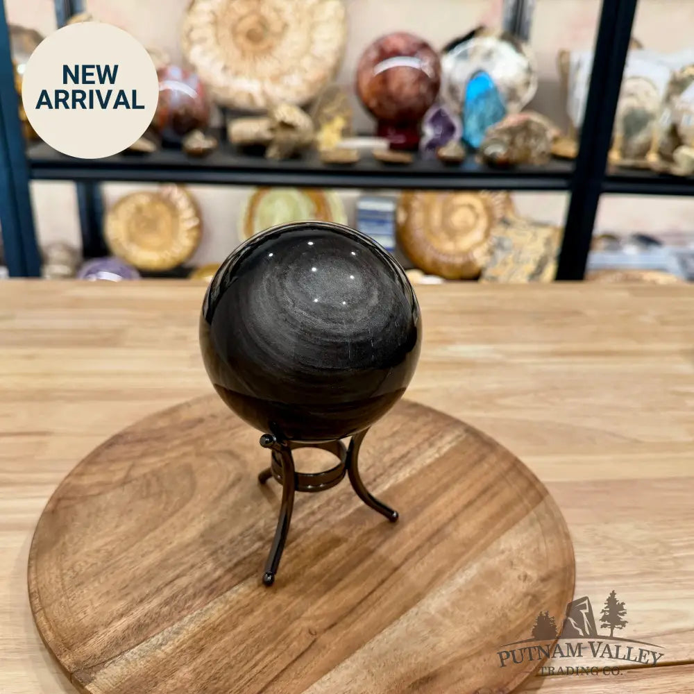 Silver Sheen Obsidian Sphere 4.03’’ - Sphere