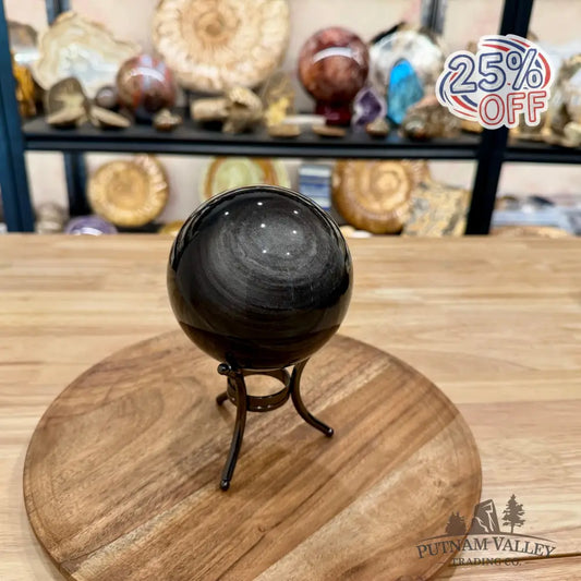 Silver Sheen Obsidian Sphere 4.03’’ - Sphere