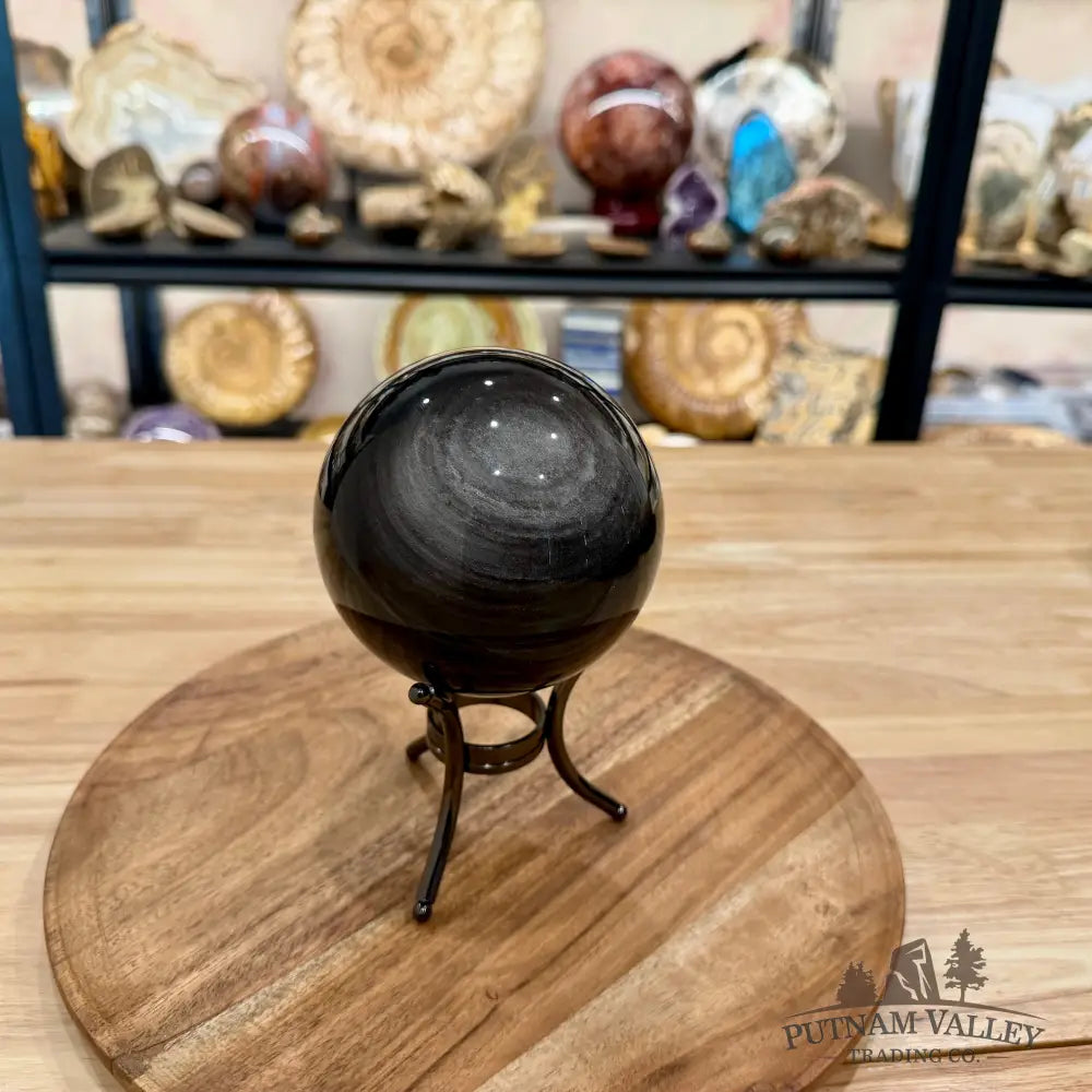 Silver Sheen Obsidian Sphere 4.03’’ - Sphere
