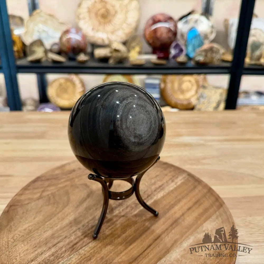 Silver Sheen Obsidian Sphere 4.03’’ - Sphere