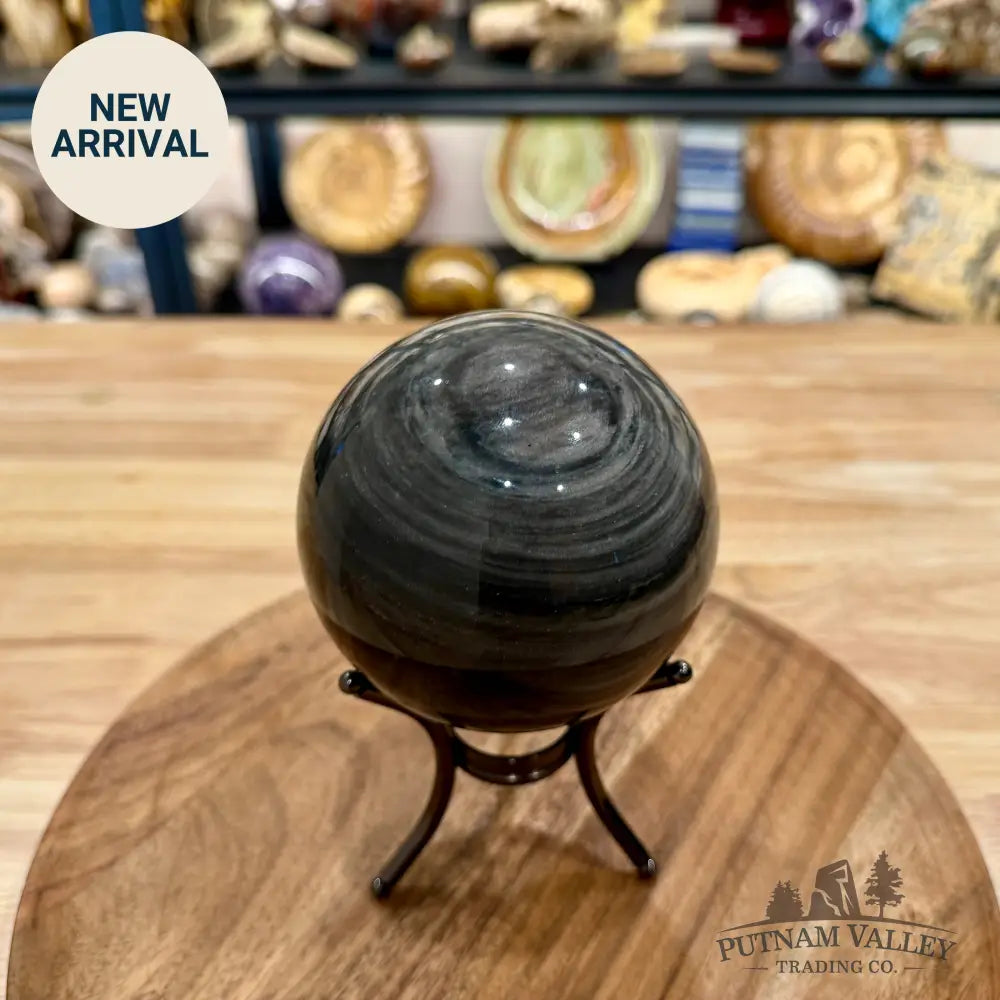 Silver Sheen Obsidian Sphere 4’’ - Sphere